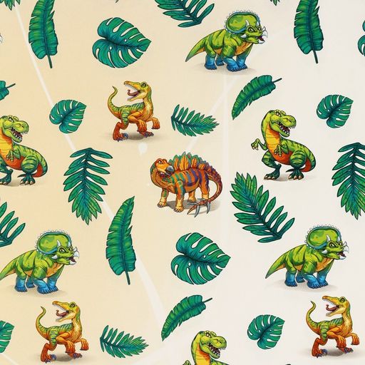 Цена за 10 шт. Бумага упаковочная глянцевая «Динозаврики», 70 х 100 см