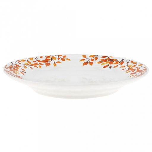 Тарелка мелкая фарфоровая "Ежик" д175мм, h25мм, гладкий край (Россия)