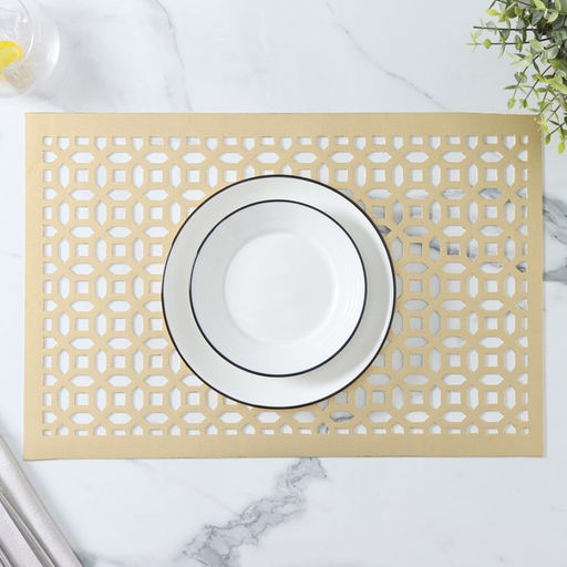 Цена за 12 шт. Салфетка сервировочная на стол Грани, 4530 см, цвет золотой - Simaland фото 5