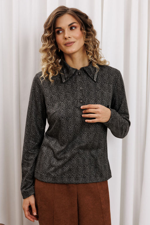 Джемпер Gizart 15422 серый тигровый замша