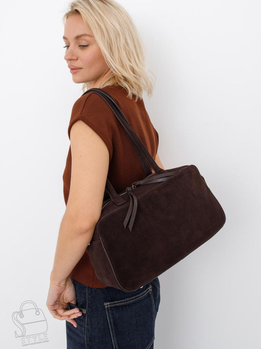 Сумка женская кожаная 8586F coffee Polina&Eiterou  в Новосибирске