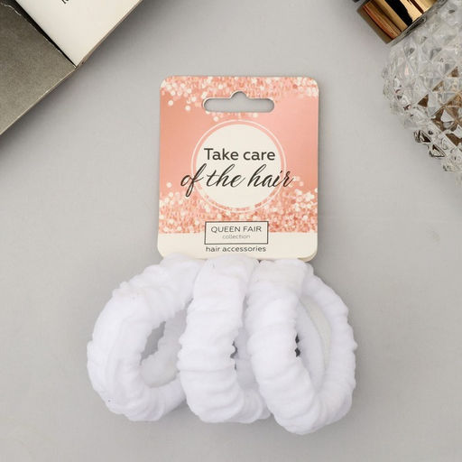 Цена за 6 шт. Резинки для волос «Клэр», набор 3 шт., 2×5 см, чёрные, белые