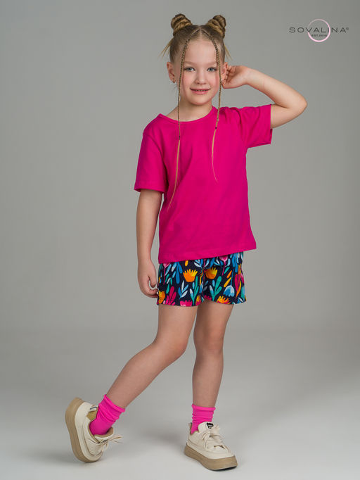 Костюм Лайт фуксия-акварельные цветы - Sovalina фото 19