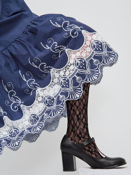 Платье миди с кружевом OD-269-3