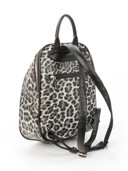 LACCOMA рюкзак Мэри-HL040-леопард черный эко кожа хлопок  фото 3