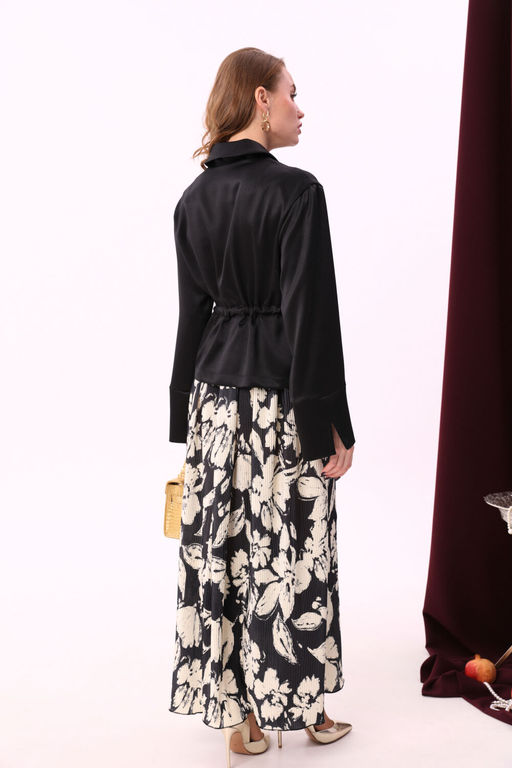 Платье NIKVA н900-3 бежевый/черный фото 3