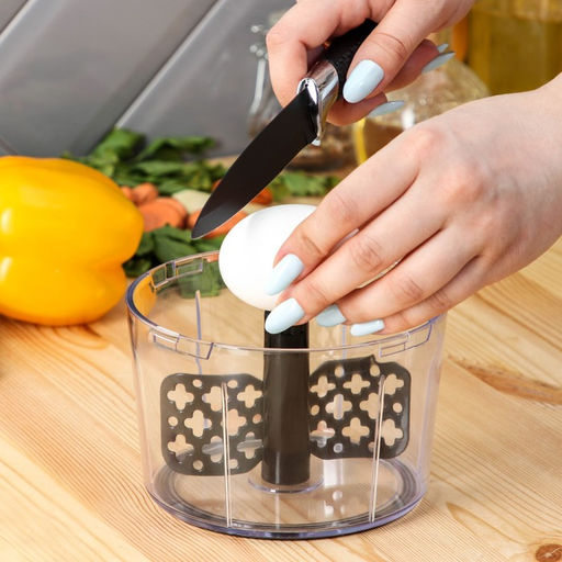 Блендер - овощерезка механический Magistro Vegan pro, 2 насадки, белый