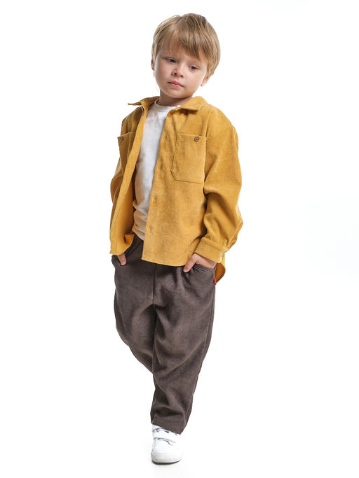 Вельветовые брюки UD 7972 коричневый - Mini maxi фото 6