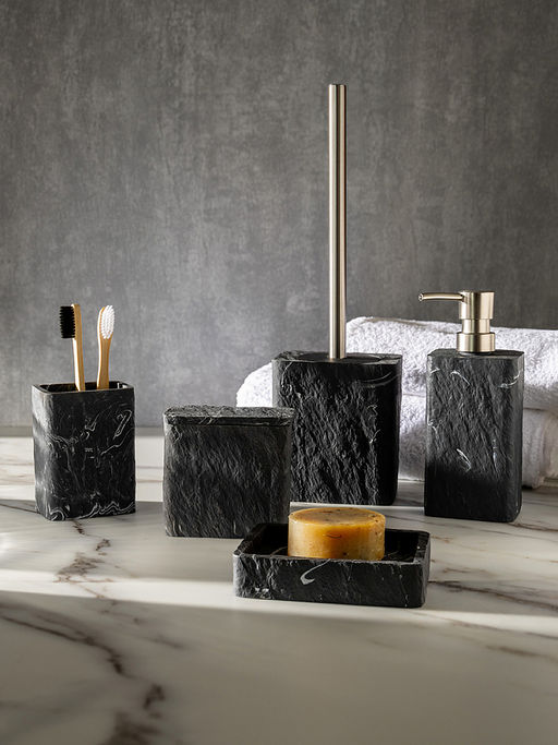 Диспенсер для жидкого мыла 330мл темно-серый полирезина - Denastia фото 4