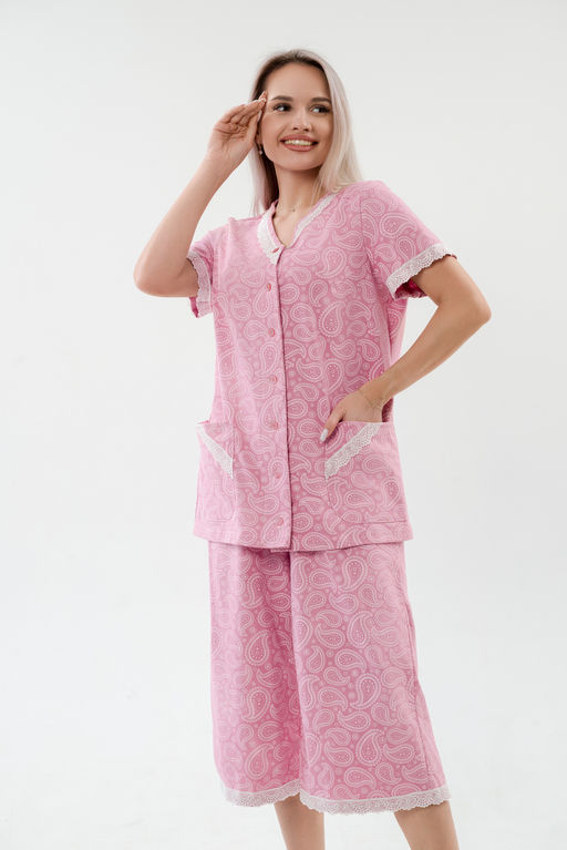Пижама женская из кулирки Ворожея розовый - Амадэль фото 4