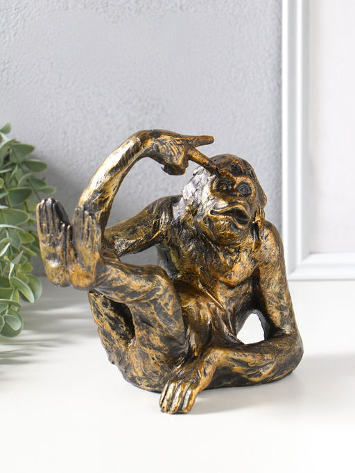 Держатель - подставка для книг полистоун «Шимпанзе показывает жест - победа», 19×10×16.5 см