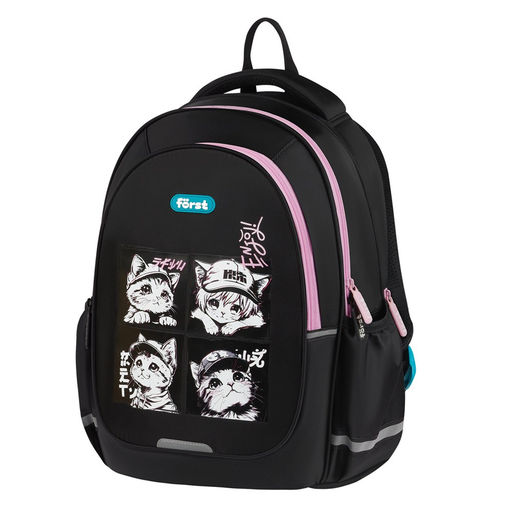 Рюкзак F?rst F-Cute "Lovely Kittens" (FT-RM-102501) 37*29*17см, 3 отделения, 2 кармана, анатомическая спинка