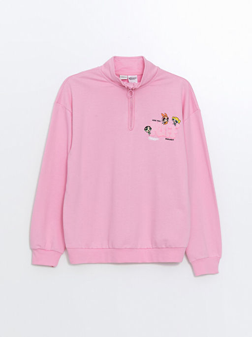 Dik Yaka Powerpuff Girls Bask?l? K?z ?ocuk Sweatshirt - Waikiki фото 2