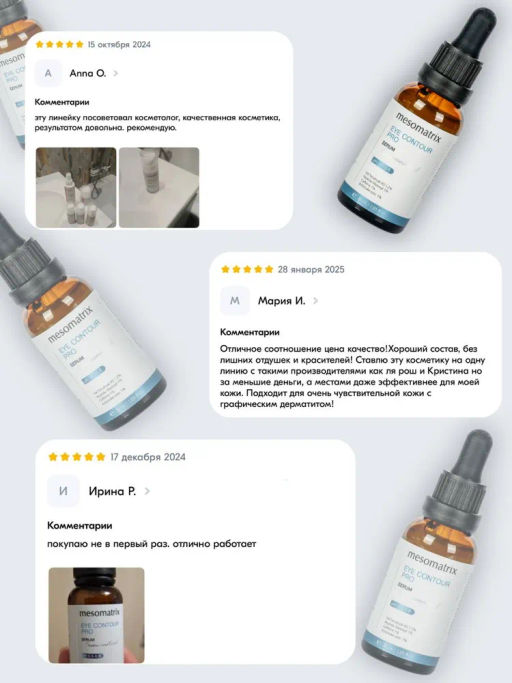 EYE CONTOUR PRO, сыворотка для век с увлажняющим, противоотечным и лифтинг-эффектом - Mesomatrix фото 9