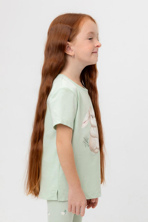 Crockid _ КР 302703/пастельно-зеленый к545 фуфайка (футболка) для дев  фото 3