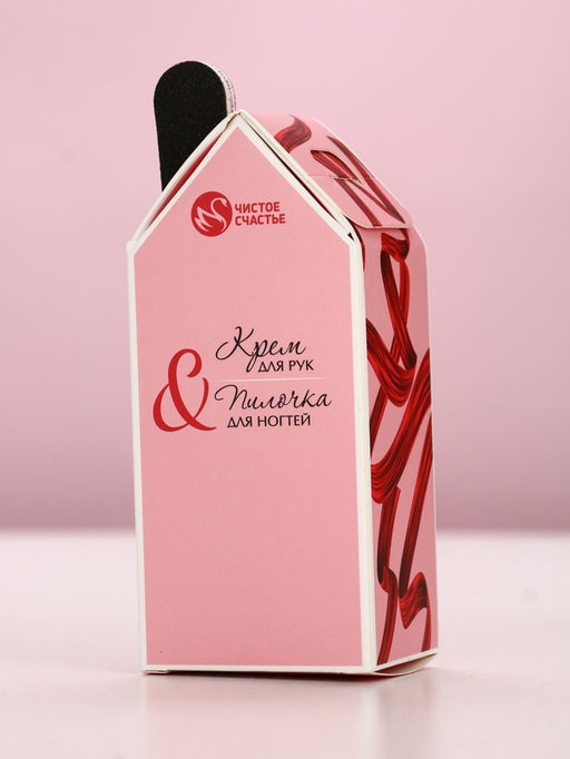 Подарочный набор, крем для рук увлажняющий 30 г и пилка для ногтей, Чистое счастье