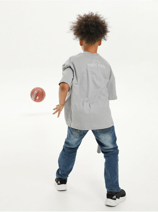 Футболка "Тропик" серый мальчик