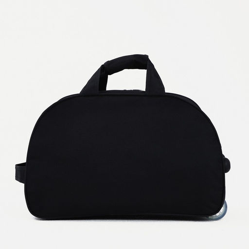 Сумка дорожная на молнии, на колёсах, 2 наружных кармана, цвет чёрный - Simaland фото 2