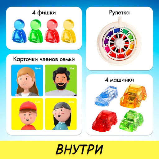 Настольная игра ходилка - бродилка для детей «Игра в реалити!», 2-4 игрока, 8+