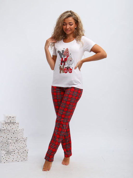 Пижама женская, модель 154, трикотаж (44 размер, Новый год) - Ивановотекстиль фото 5