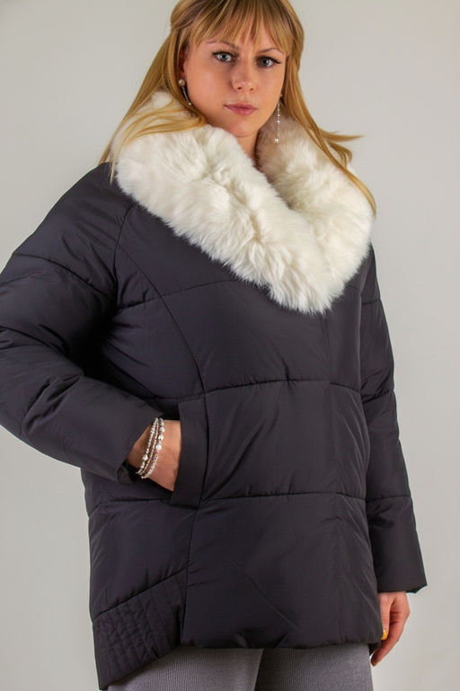 Куртка с меховым воротником арт.6677 зима, евро-зима