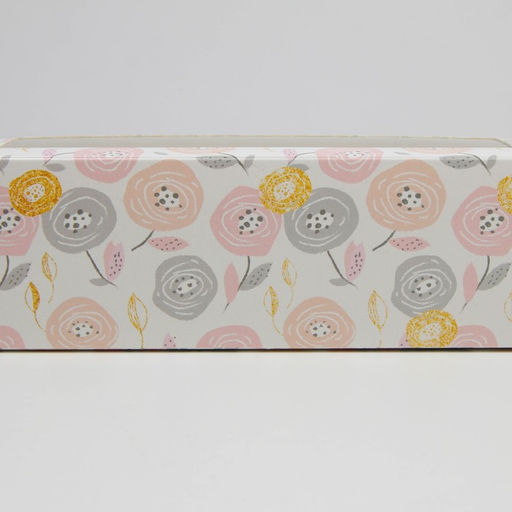 Цена за 5 шт. Коробка для макарун, кондитерская упаковка «Цветочки», 5.5 х 18 х 5.5 см