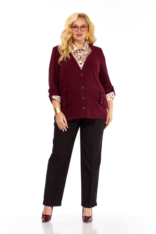 Джемпер Элль стиль А-541/11 бордовый