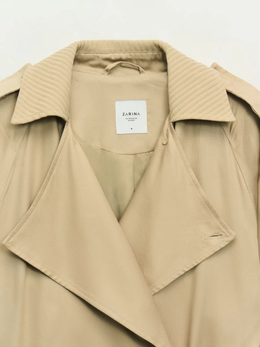 Плащ с акцентным воротником ZR2604102213-62 / Zarina  фото 12