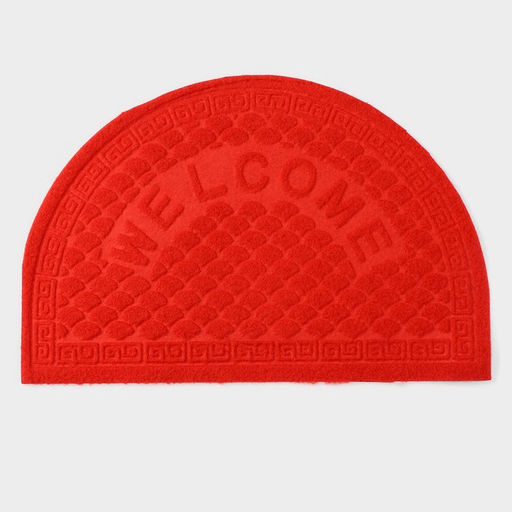 Коврик придверный Доляна «Спираль», полукруглый, влаговпитывающий, без окантовки, 38×58 см, цвет МИКС