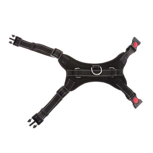 Шлейка К7 мягкая светоотражающая, размер S, ОГ 44-55 см, вес 5-9 кг, чёрная - Пижон фото 6