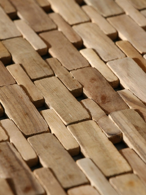 Коврик из тикового дерева, 40×30×0.7 см