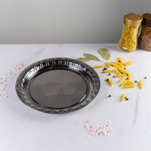 Блюдо 31 см металл с декором Яблоки /h=2.5/ DF-1130 /уп 200/ 0.135 - Галеонтрейд фото 2