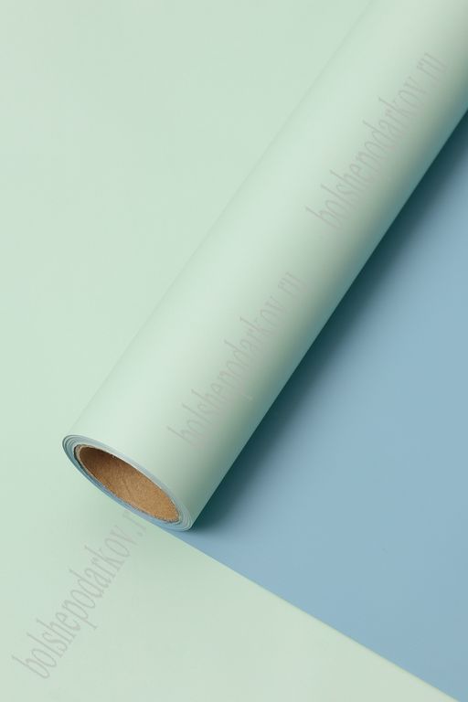 Пленка двусторонняя для цветов в рулоне 58 см*10 м (SF-7058) аквамариновый/голубой №134