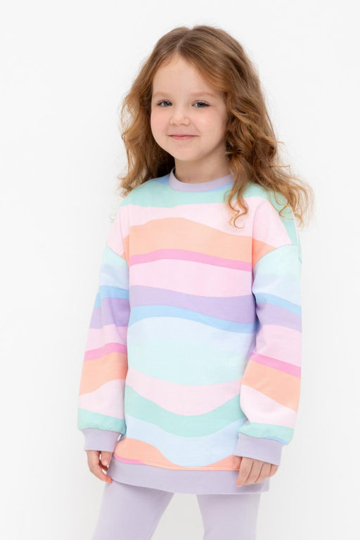 Crockid _ КР 302671/цветная волна к535 джемпер (свитшот) для дев