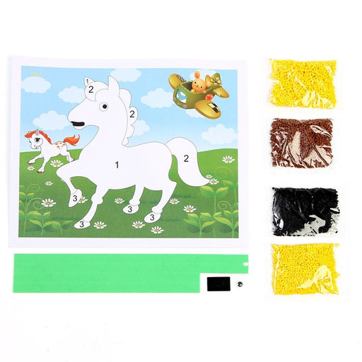 Набор для творчества: аппликация EVA крошкой и раскраска + маска на резинке Живоные - Simaland фото 4