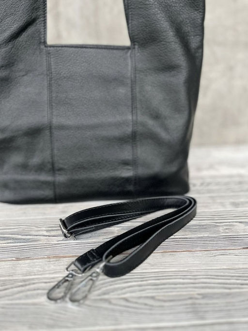 Женская кожаная сумка шоппер 2047-9 Блек - Sergio valentini фото 4