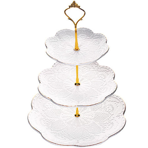 26513 Конфетница 3х ярус ЭЛИС 15-20-26см LR (х12) - Mayer&boch фото 2