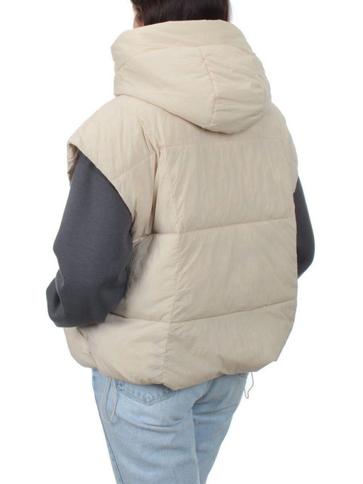 24001 BEIGE Жилет утепленный женский (100 гр. холоффайбер) - Fashion фото 6