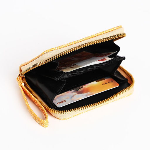 Кошелёк на молнии «Сердечко», жёлтый