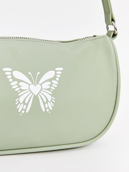 Сумка-багет для девочек с принтом бабочки