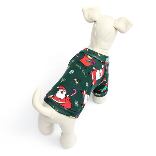Кофта новогодняя для животных Подарки, размер M, зеленый (ДС 30, ОШ 26, ОГ 38 см) - Simaland фото 4