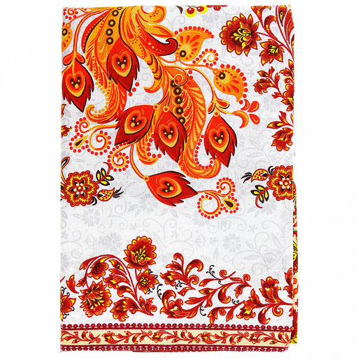 "Жар-птица" Скатерть 200х145см, длина стола до 160см, на 6-8 персон, хлопок "Комфорт" 171г/м2, "Домашняя мода" (Россия)