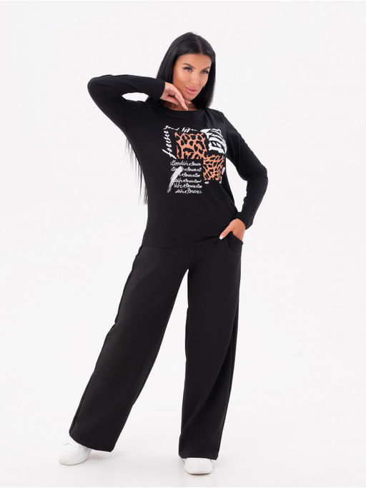 Лонгслив Форэвэр женский черный - София фото 3