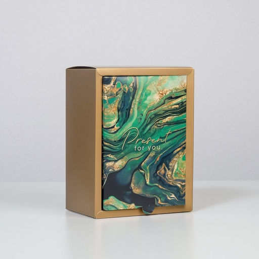 Коробка подарочная складная, упаковка, «Малахит», 20 х 15 х 10 см