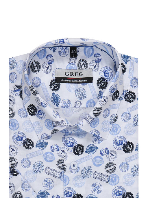 Сорочка мужская короткий рукав GREG 123/207/0300/Z/1p  фото 3