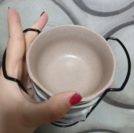 НАБОР САЛАТНИКОВ ИЗ 4 ШТ. НА МЕТАЛ-ОЙ ПОДСТАВКЕ КОЛЛЕКЦИЯ PASTEL 11*4,5 СМ, 330МЛ - Lefard фото 6