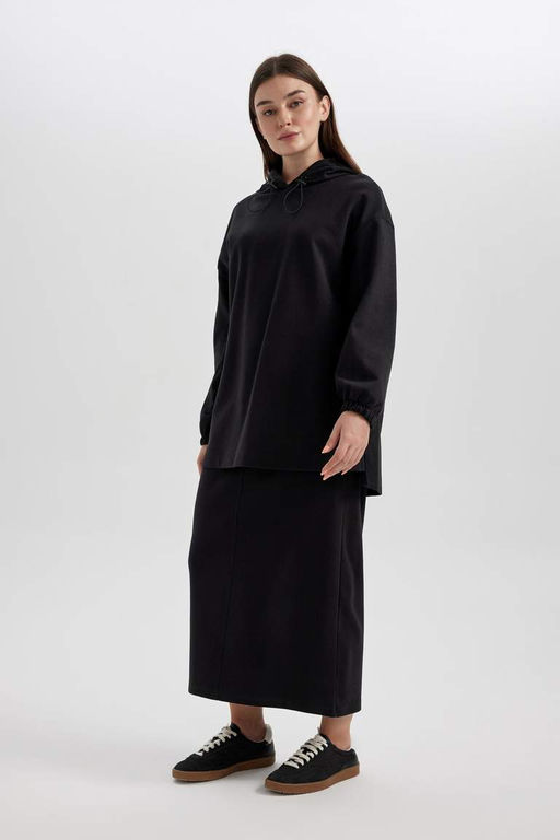 Макси-юбка стандартного кроя из ткани Selanik - Defacto фото 5