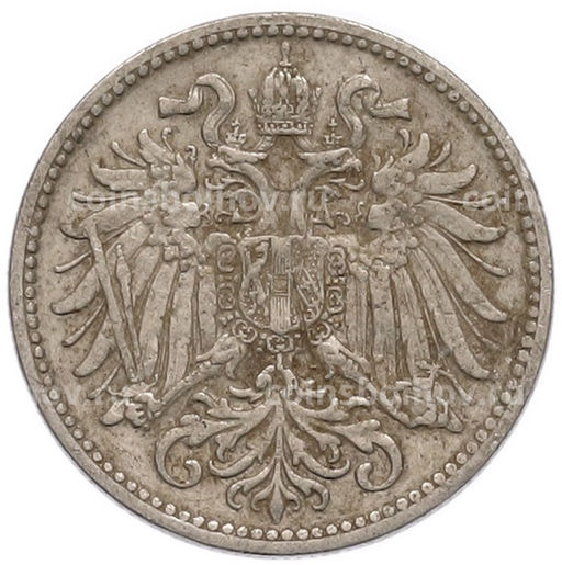 Монета 10 геллеров 1909 года Австрия