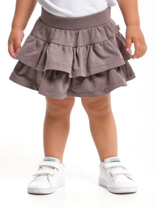 Юбка с воланами UD 0416 кофе - Mini maxi фото 2