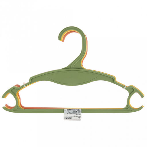 Follow Me Вешалка-плечики детская Микс 32,9х20х3см, пластик, с перекладиной и крючками, набор 3шт (Россия) - Домашняя мода фото 4